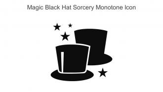 Magic Black Hat Sorcery Monotone Icon In Powerpoint Pptx Png And Editable Eps Format