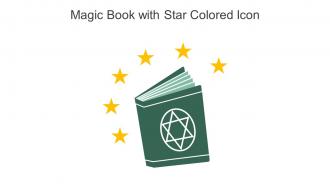 Magic Book With Star Colored Icon In Powerpoint Pptx Png And Editable Eps Format