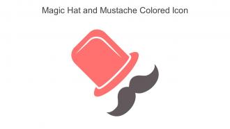 Magic Hat And Mustache Colored Icon In Powerpoint Pptx Png And Editable Eps Format
