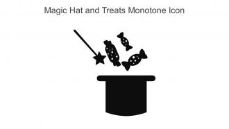 Magic Hat And Treats Monotone Icon In Powerpoint Pptx Png And Editable Eps Format