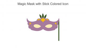 Magic Mask With Stick Colored Icon In Powerpoint Pptx Png And Editable Eps Format