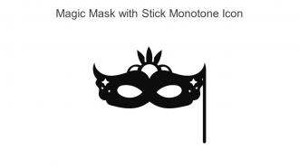 Magic Mask With Stick Monotone Icon In Powerpoint Pptx Png And Editable Eps Format