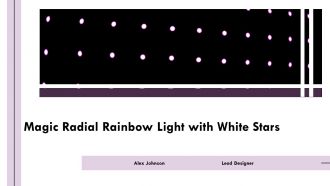 Magic Radial Rainbow Light With White Stars PPT Presentation AT