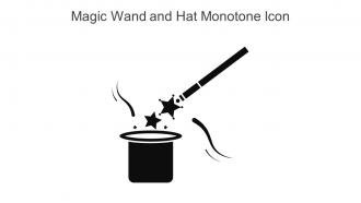 Magic Wand And Hat Monotone Icon In Powerpoint Pptx Png And Editable Eps Format
