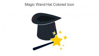 Magic Wand Hat Colored Icon In Powerpoint Pptx Png And Editable Eps Format