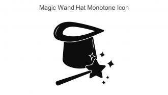 Magic Wand Hat Monotone Icon In Powerpoint Pptx Png And Editable Eps Format