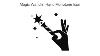 Magic Wand In Hand Monotone Icon In Powerpoint Pptx Png And Editable Eps Format