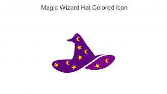 Magic Wizard Hat Colored Icon In Powerpoint Pptx Png And Editable Eps Format