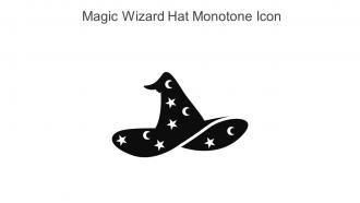 Magic Wizard Hat Monotone Icon In Powerpoint Pptx Png And Editable Eps Format
