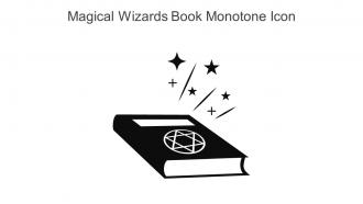 Magical Wizards Book Monotone Icon In Powerpoint Pptx Png And Editable Eps Format