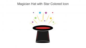 Magician Hat With Star Colored Icon In Powerpoint Pptx Png And Editable Eps Format