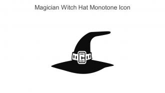 Magician Witch Hat Monotone Icon In Powerpoint Pptx Png And Editable Eps Format
