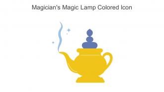 Magicians Magic Lamp Colored Icon In Powerpoint Pptx Png And Editable Eps Format