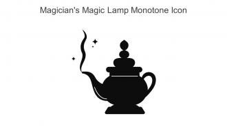 Magicians Magic Lamp Monotone Icon In Powerpoint Pptx Png And Editable Eps Format