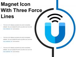 Magnet icon with three force lines