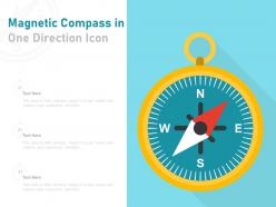 Magnetic compass in one direction icon