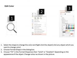 Magnifier for search option flat powerpoint design