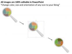 Magnifier for social data search flat powerpoint design