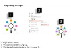 Magnifier glass business application search flat powerpoint design