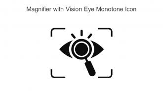 Magnifier With Vision Eye Monotone Icon In Powerpoint Pptx Png And Editable Eps Format