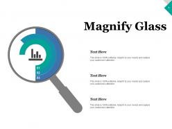Magnify glass research ppt inspiration graphics template