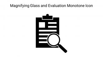 Magnifying Glass And Evaluation Monotone Icon In Powerpoint Pptx Png And Editable Eps Format