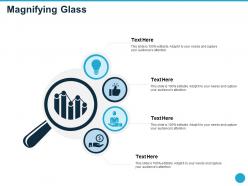 Magnifying glass audiences attention beyond ppt powerpoint presentation show