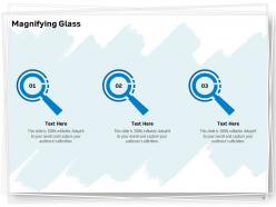 Magnifying glass audiences attention ppt powerpoint presentation visual aids portfolio
