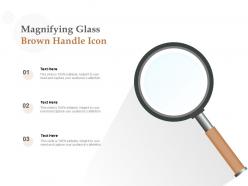 Magnifying glass brown handle icon