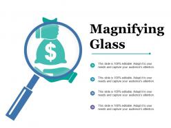 Magnifying glass dollar ppt powerpoint presentation model backgrounds