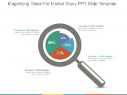 Magnifying glass for market study ppt slide template