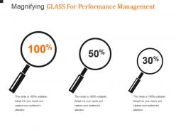 Magnifying glass for performance management powerpoint slide deck samples