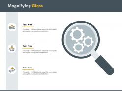 Magnifying glass gears h188 ppt powerpoint presentation professional elements