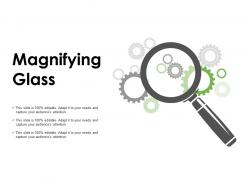 Magnifying glass gears ppt powerpoint presentation pictures templates