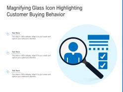 Magnifying glass icon highlighting customer buying behavior