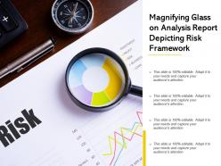 Magnifying Glass On Analysis Report Depicting Risk Framework
