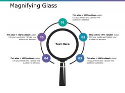 Magnifying glass ppt infographics slides