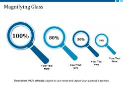 Magnifying glass ppt layouts infographics