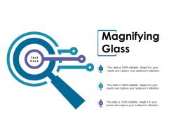 Magnifying glass ppt outline infographics