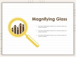 Magnifying glass ppt powerpoint presentation visual aids infographic template