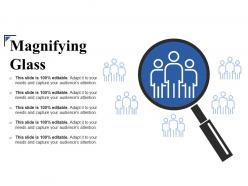 Magnifying glass presentation diagrams