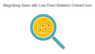 Magnifying Glass With Line Chart Statistics Colored Icon In Powerpoint Pptx Png And Editable Eps Format