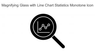 Magnifying Glass With Line Chart Statistics Monotone Icon In Powerpoint Pptx Png And Editable Eps Format