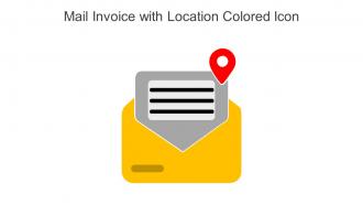 Mail Invoice With Location Colored Icon In Powerpoint Pptx Png And Editable Eps Format