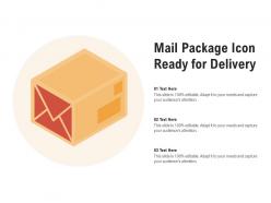 Mail package icon ready for delivery