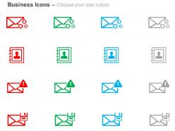 Mail settings error person profile ppt icons graphics