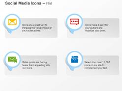 Mail web communication social media symbols ppt icons graphics