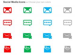 Mail web communication social media symbols ppt icons graphics