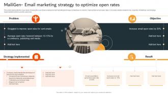 MailiGen Email Marketing Strategy To Optimize Open Rates Data Driven Marketing Campaign MKT SS V