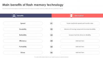 Main Benefits Of Flash Memory Technology